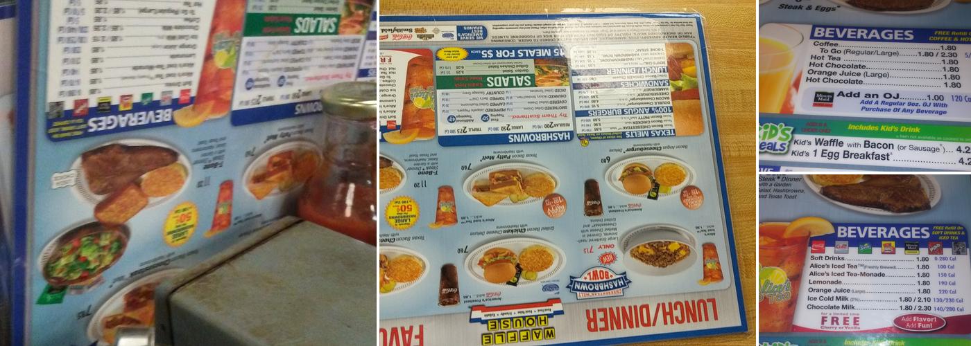Waffle House Menu