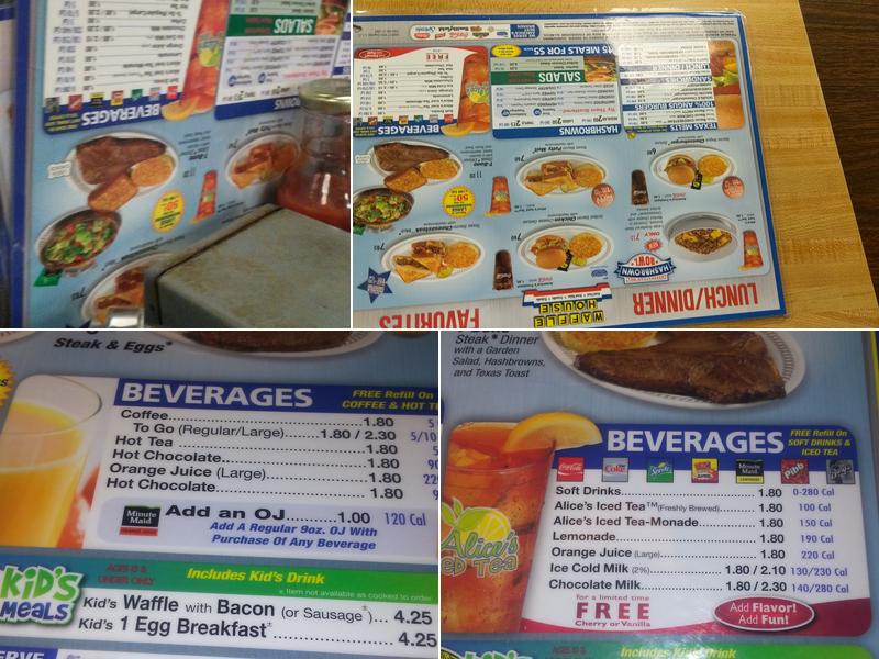 Waffle House Menu