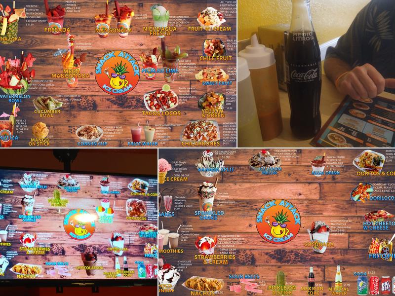 Snack Attack Ice Cream Menu