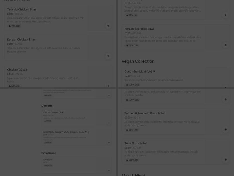 YO! Dumfries Tesco Kiosk Menu