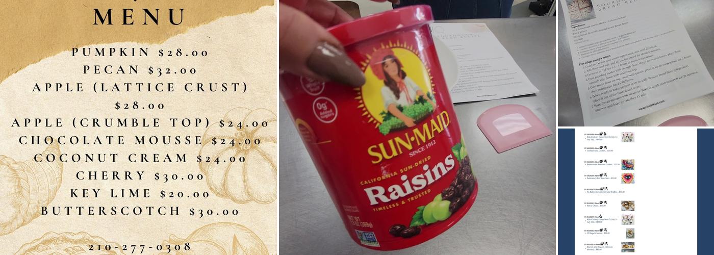 Cake Art and Provisions Menu