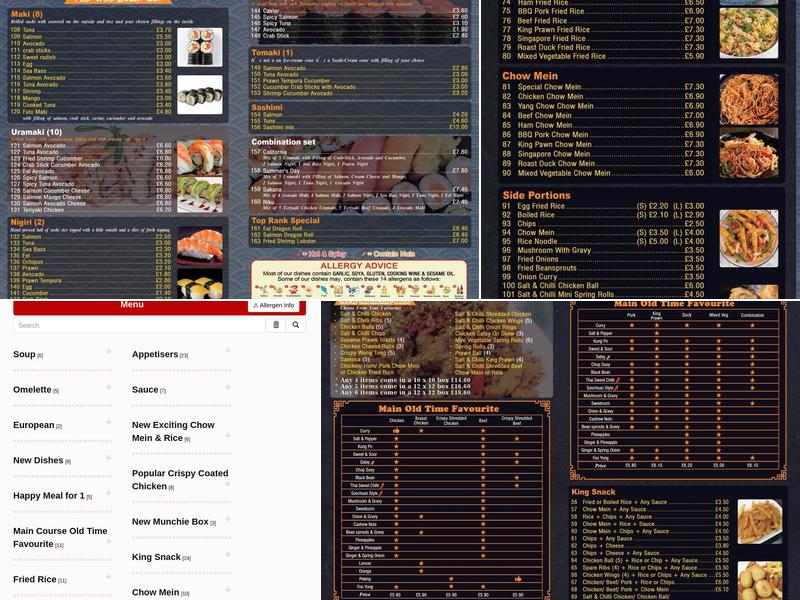 Capital Inn Carluke Menu