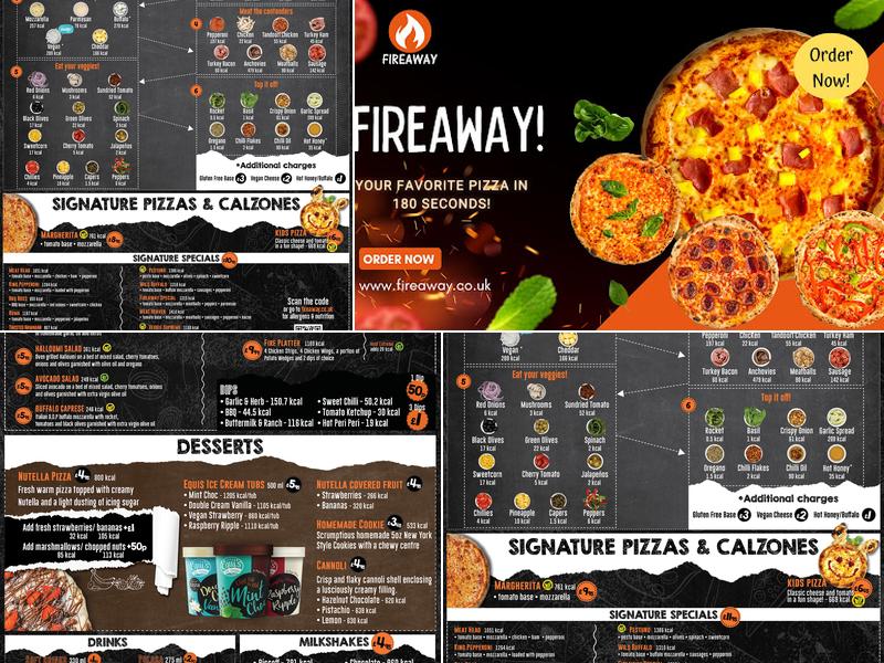 Fireaway Pizza Falkirk Menu