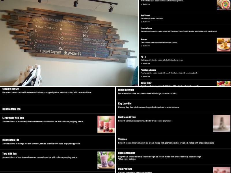 Icy Rolls Menu