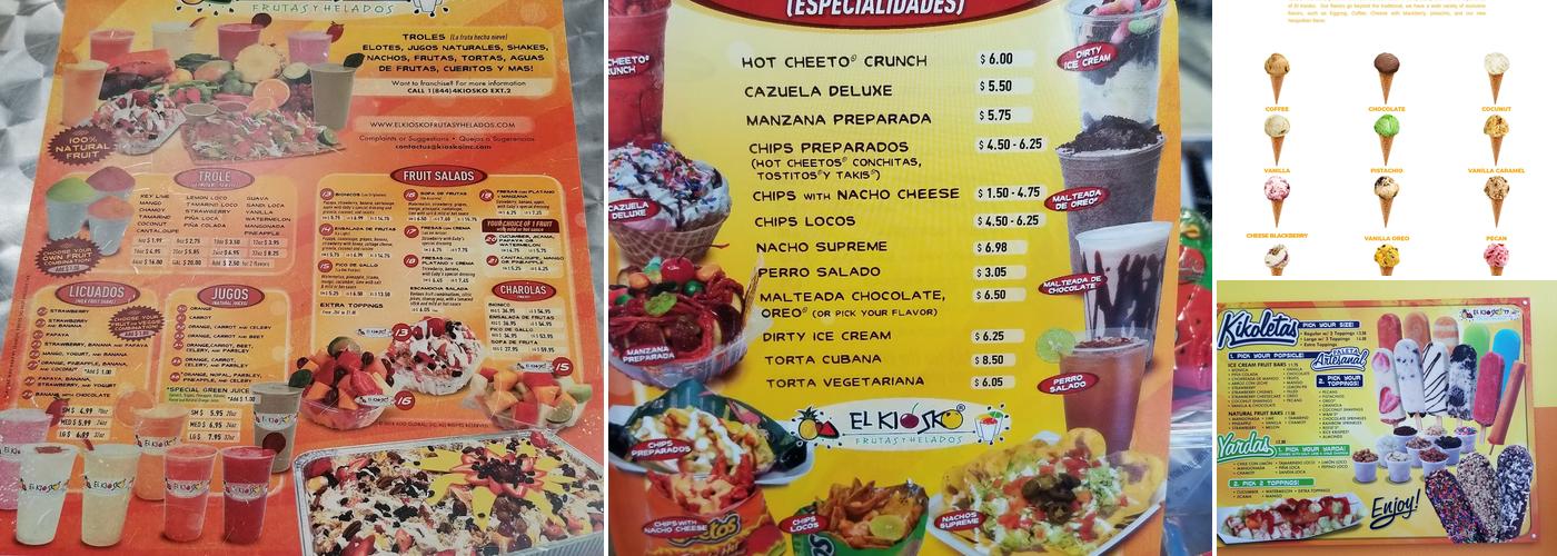 El Kiosko Menu