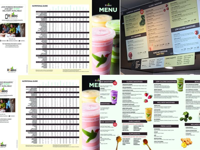 Robeks Fresh Juices & Smoothies Menu