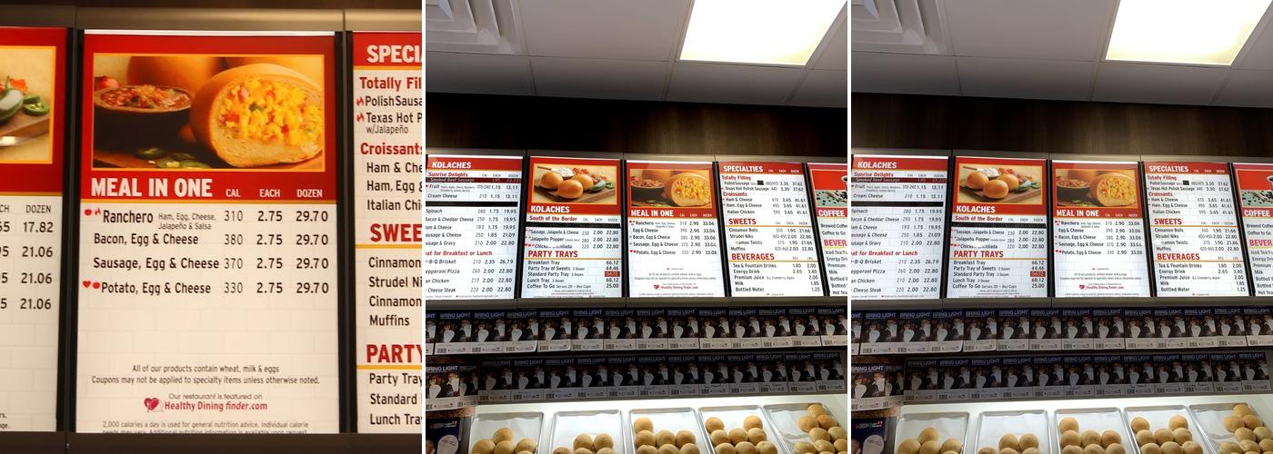 Kolache Factory Menu
