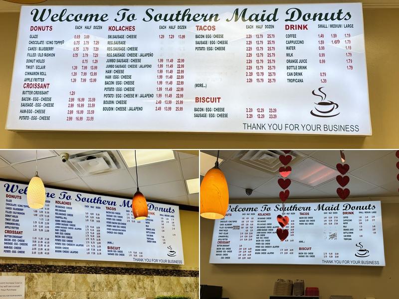 Southern Maid Donuts Menu