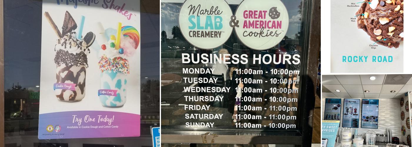 Marble Slab Creamery Menu