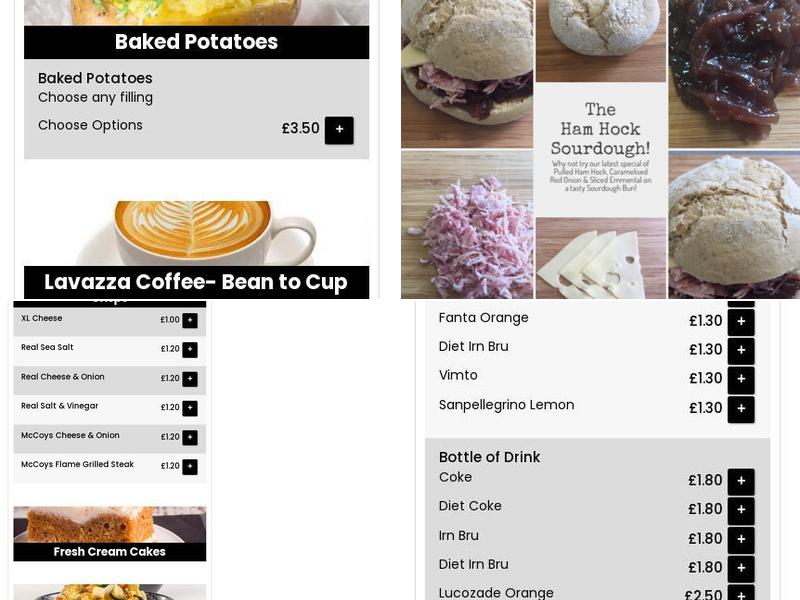 Snax Sandwich Shop Menu