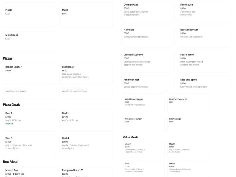 Indian Greedy Coo Menu