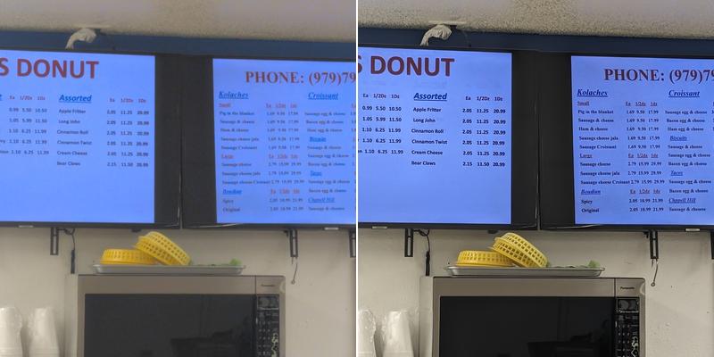 D & S Donuts Menu