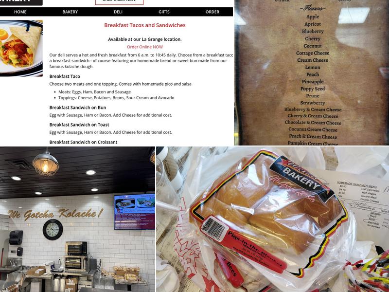 Weikel's Bakery Menu