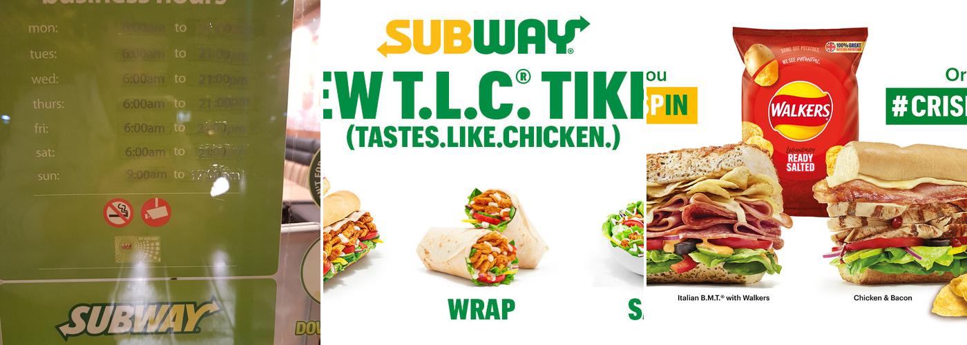 Subway Menu