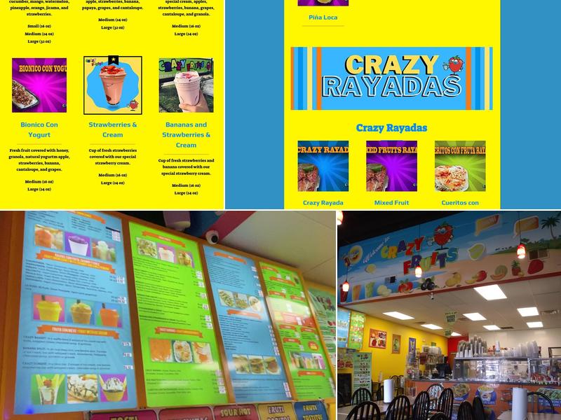 Crazy Fruits North Menu