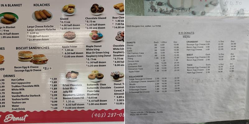 Tool Donuts Menu