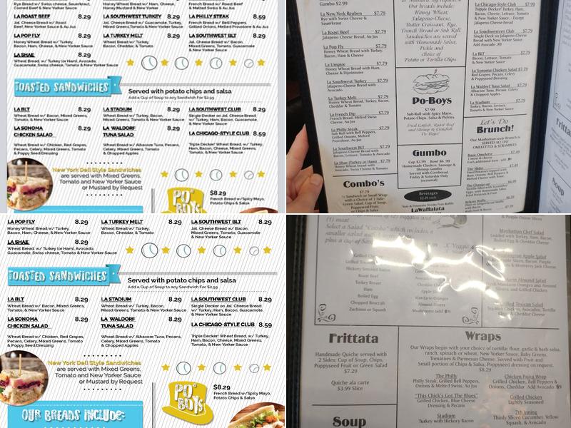 La Waffalata Menu