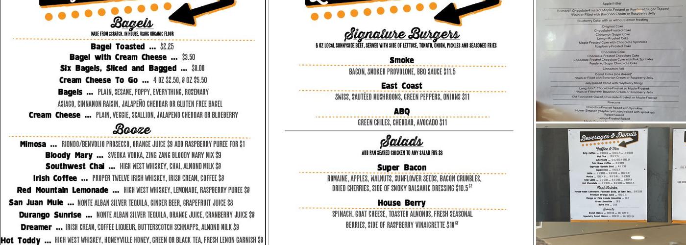 Durango Doughworks Menu