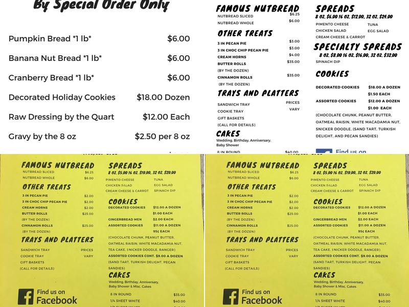 Leon's Pastry Shop Menu