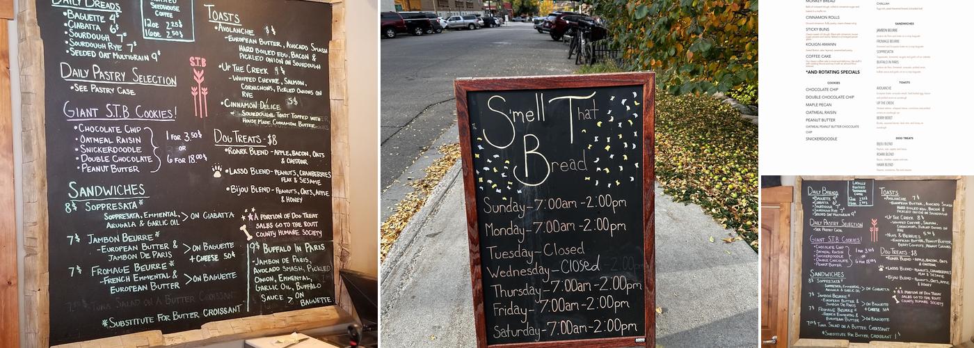 Smell That Bread Bakery Menu