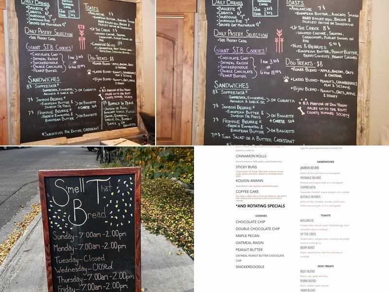 Smell That Bread Bakery Menu