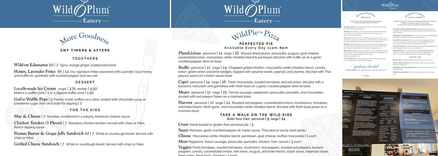 Wild Plum Menu