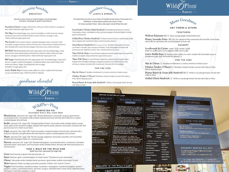Wild Plum Menu