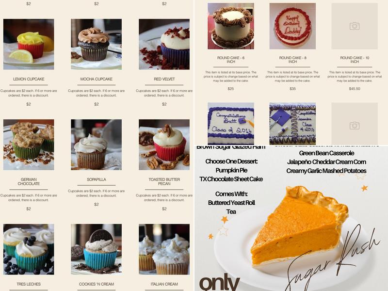 Sugar Rush Menu