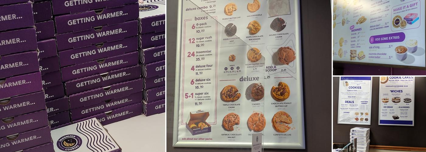 Insomnia Cookies Menu