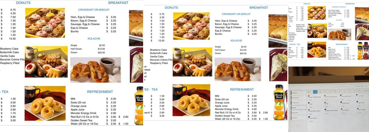 Daylight Donuts Menu