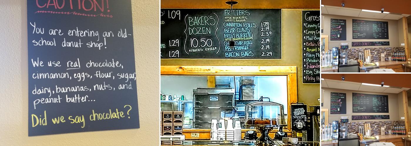 Gross Donuts Menu