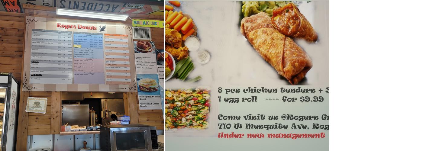 Rogers Donuts Menu