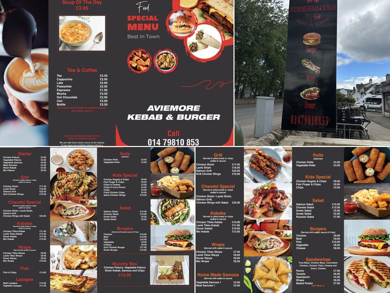 Aviemore Kebab & Burger Menu