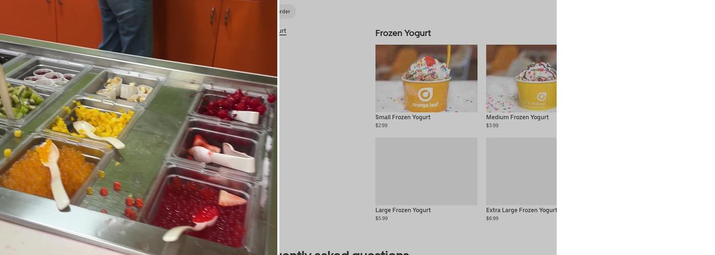 Orange Leaf Menu