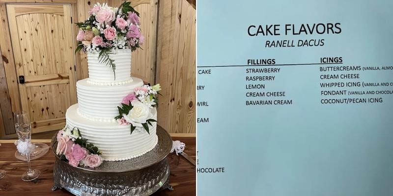 Piece A Cake Menu