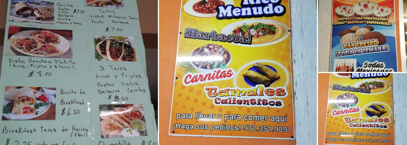 Gonzalez Bakery Menu