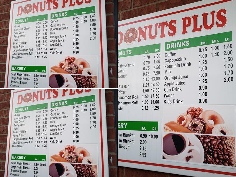 Donuts Plus Menu