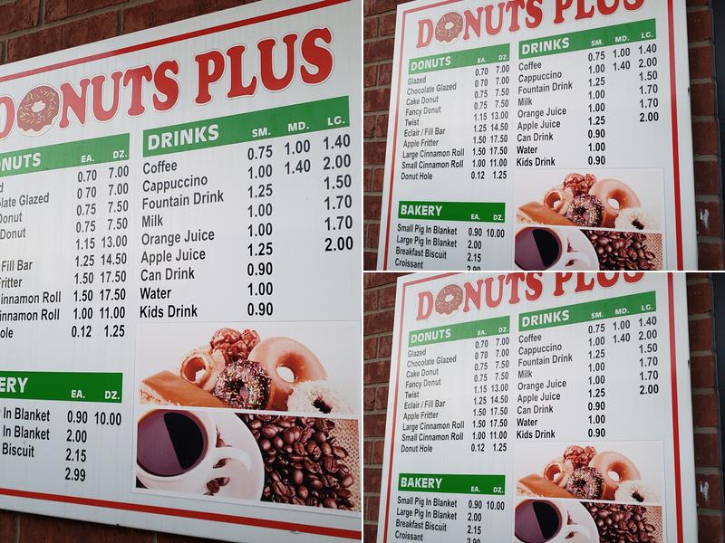 Donuts Plus Menu