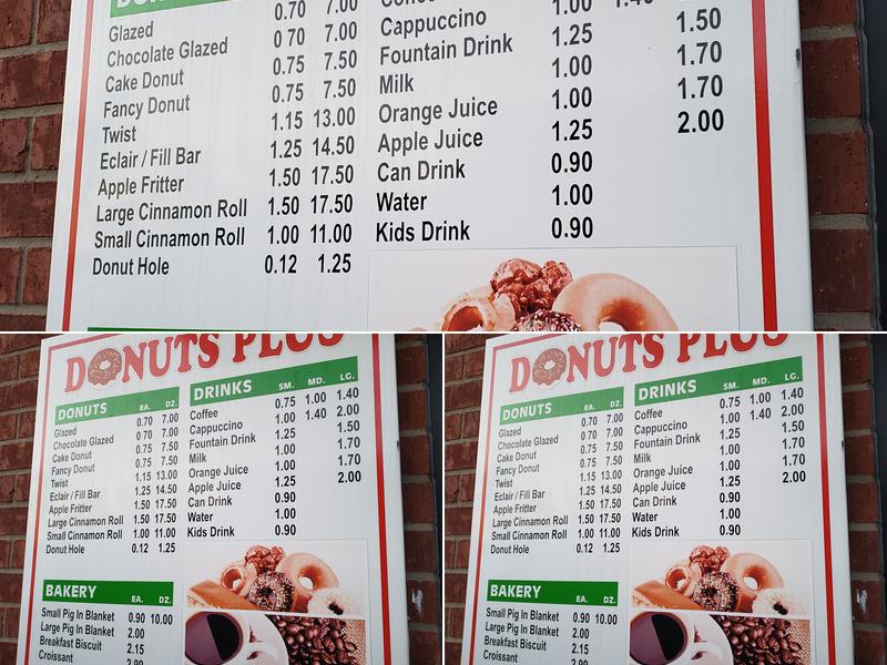 Donuts Plus Menu