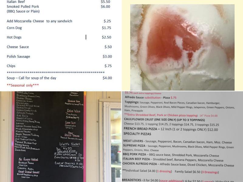 Obie's Arctic Chill Co. Menu