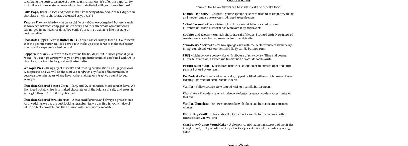The Party Kitchen, LLC Menu