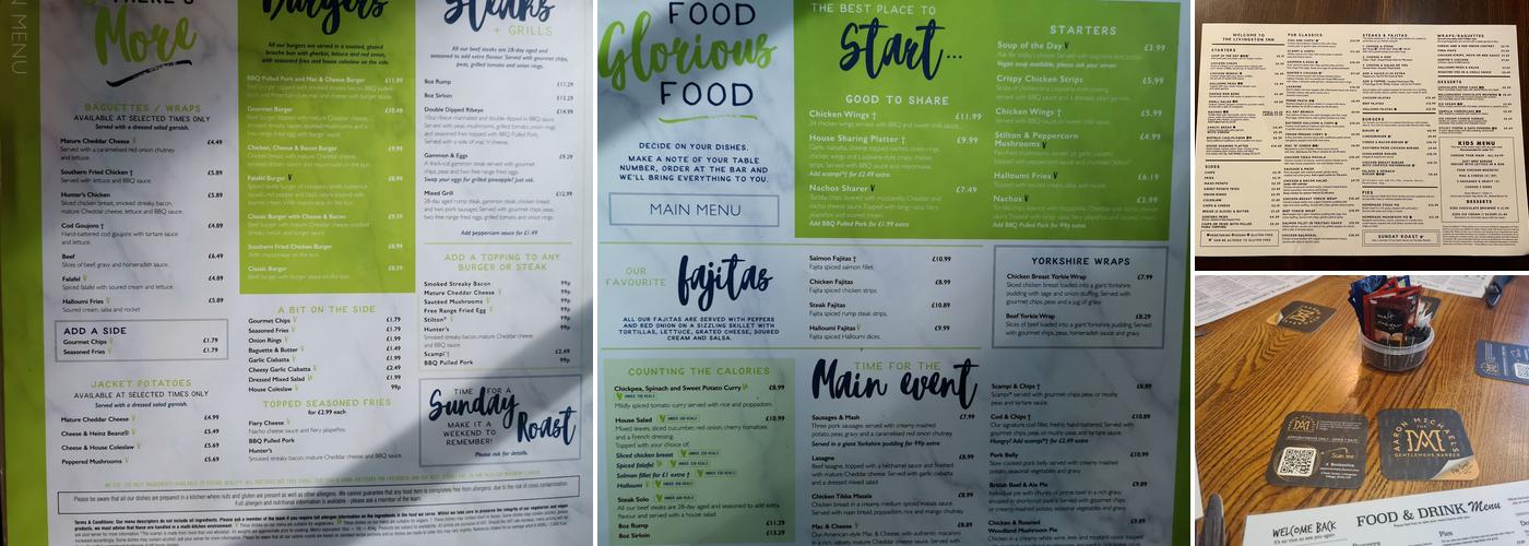 The Livingston Inn Menu