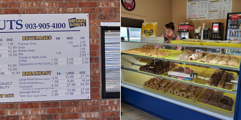 Daylight Donuts Menu