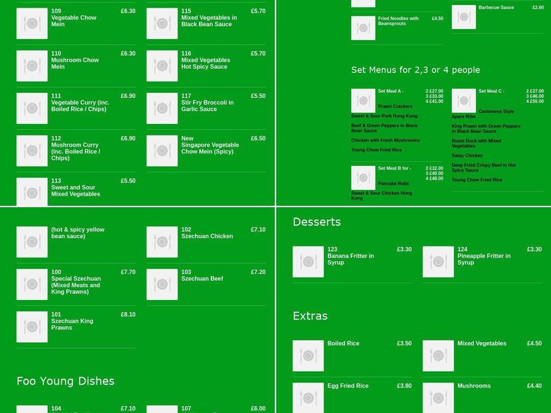 Jade Palace Cantonese & Chinese Take Away Paignton Menu