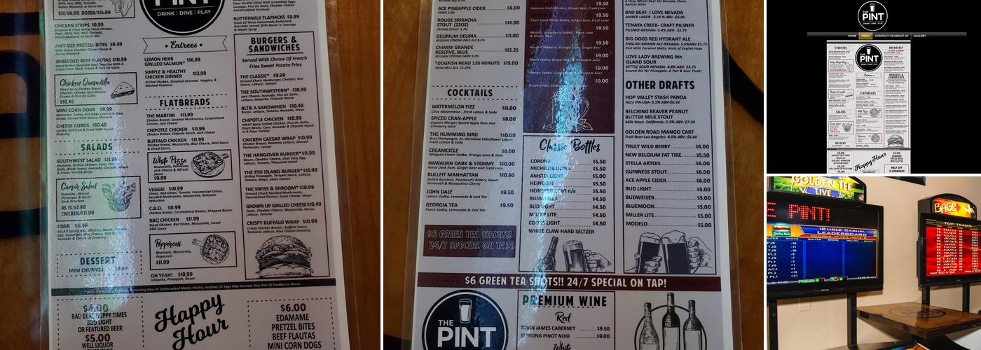 The Pint Menu