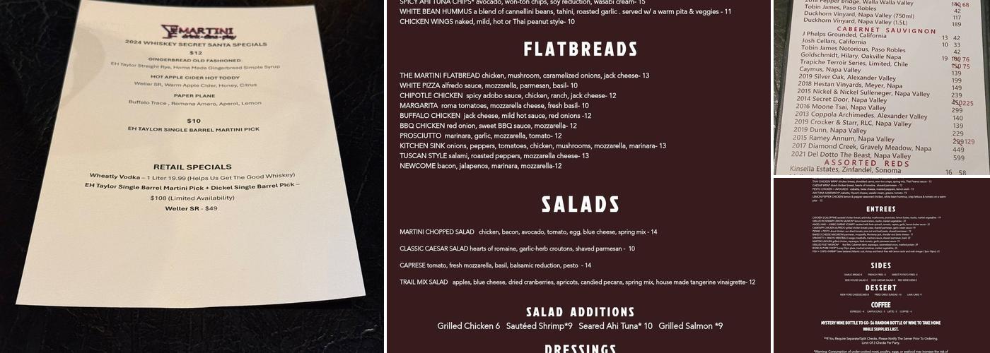 The Martini Menu