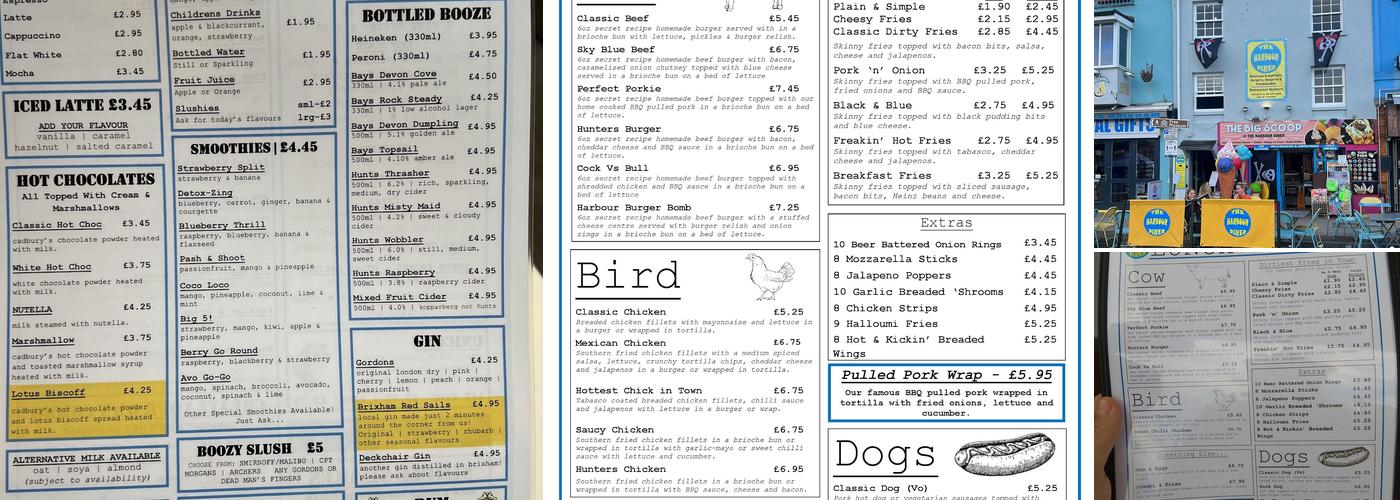 The Harbour Diner Menu