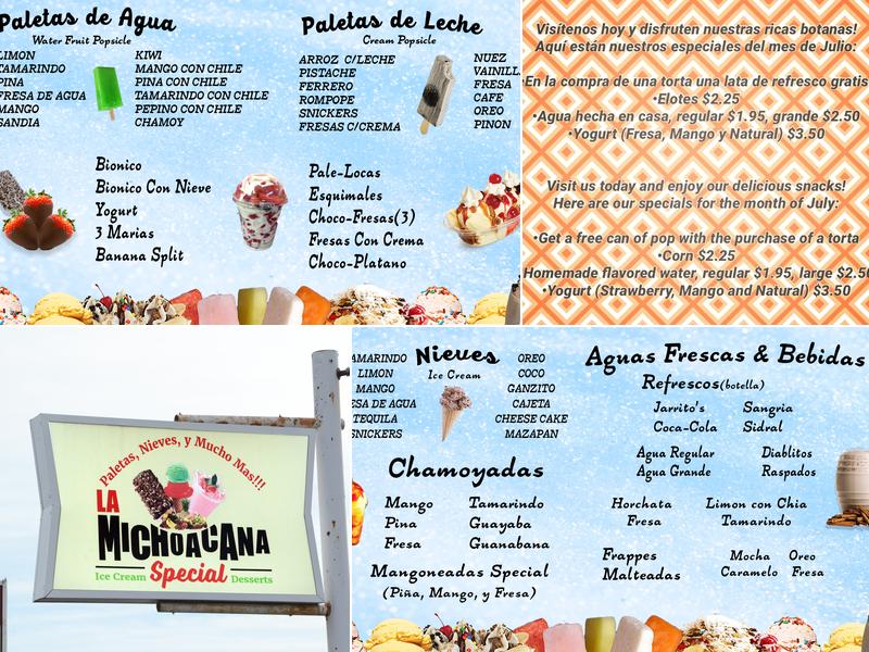 La Michoacana Special Menu