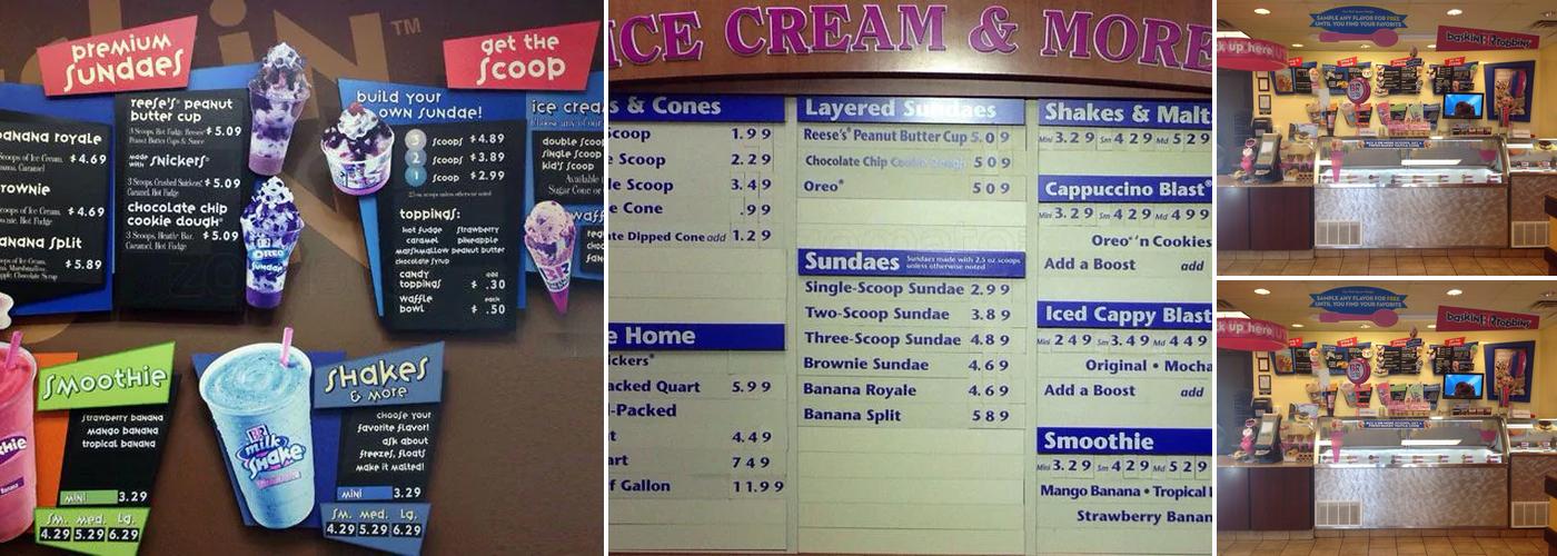 Baskin-Robbins Menu