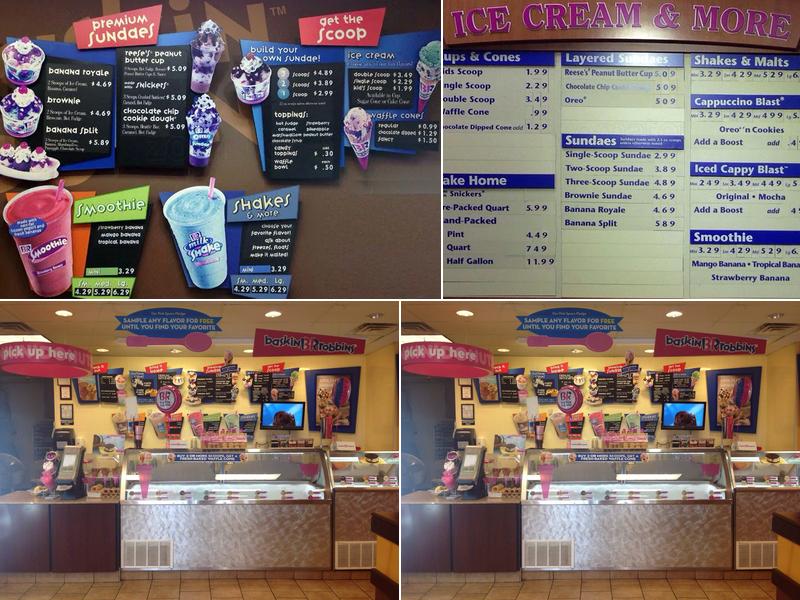 Baskin-Robbins Menu